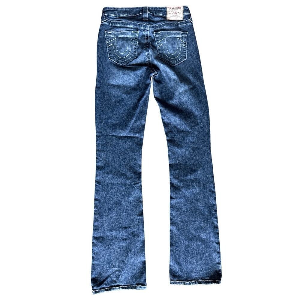 True Religion BECCA Mid Rise Bootcut Jeans Western Casual Dark Wash 28 Festival - Picture 3 of 10